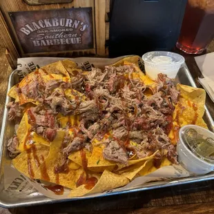 Pulled pork nachos
