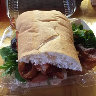 BLT on homemade french bread