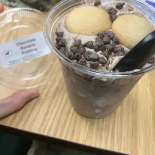 Chocolate banana pudding