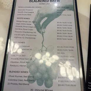 Wine list