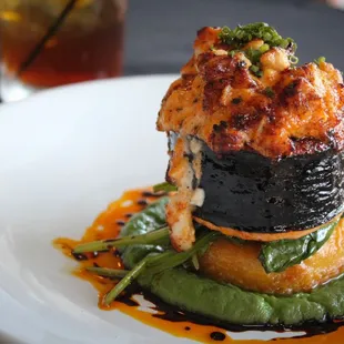 a close up of a plate of food