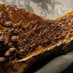 Huge wood carving