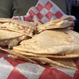 Chicken bacon ranch quesadilla