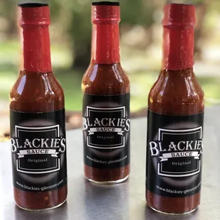 Blackie's sauce is a pepper sauce that is great on anything!