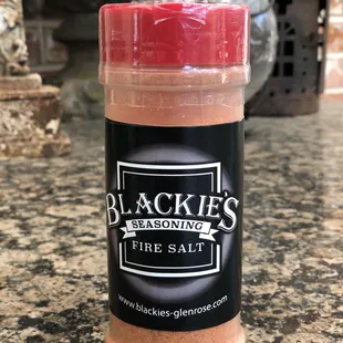 Blackies Fire Salt.  Great on chips or nachos or  for grilling meats at home.