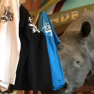 a rhino head and t - shirts