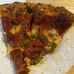 Sausage, pepperoni, green chilies