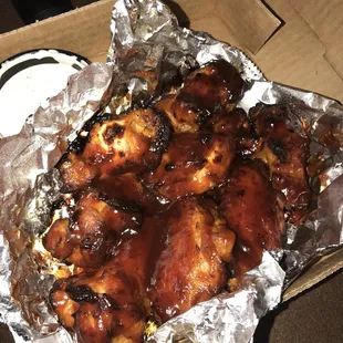 Well done BBQ wings