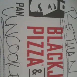 Half eaten, uncooked pizza that the "manager" said they had to come back for inordwe to issue our refund.