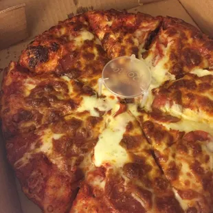 Small pepperoni pizza