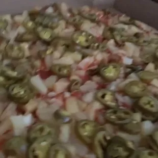 Pineapple jalapeño thin crust lite cheese