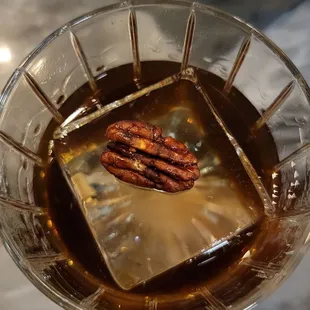 Salted pecan old fashioned