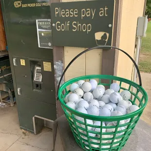 Pay at clubhouse first to get the entry code for the golf ball dispenser. #UpCloseSavor XP