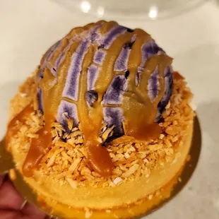 Coconut ube tart