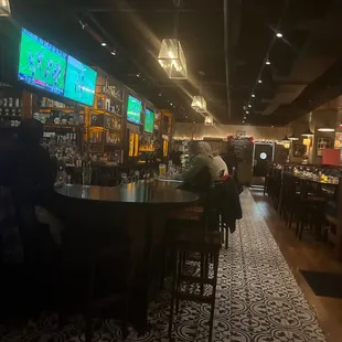 people sitting at the bar