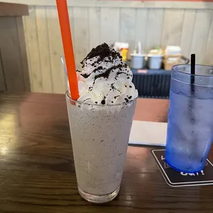two drinks on a table