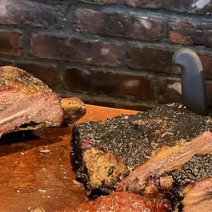 Fatty brisket beef ribs