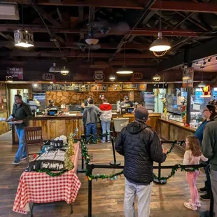 Counter areas for ordering and food pickup