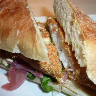 Cornmeal Crusted Tilapia Sandwich