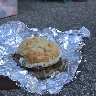 Bacon, eggs and cheddar!