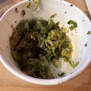 Wood roasted Brussel sprouts