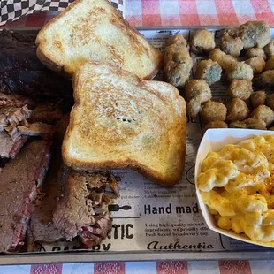 Combo Plate with Ribs &amp; Brisket!