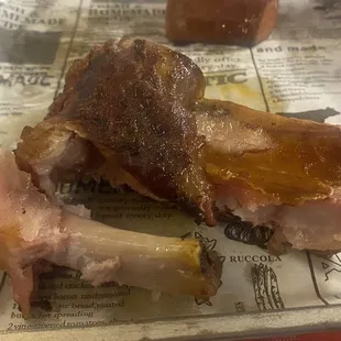 Undercooked ribs.