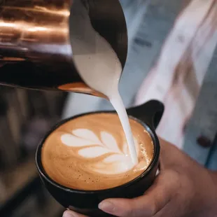 Hazelnut caramel latte