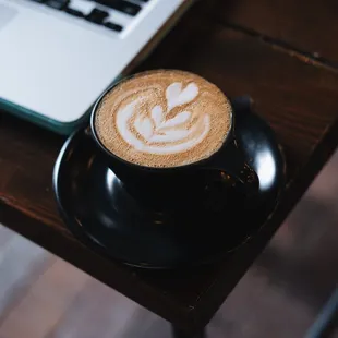 a cup of cappuccino