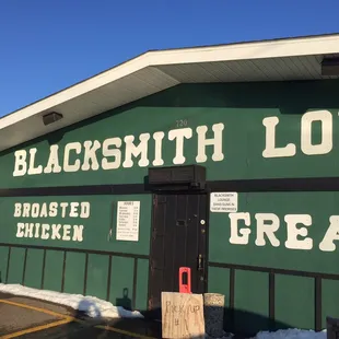 the front of the building