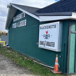 a sign on the side of a building