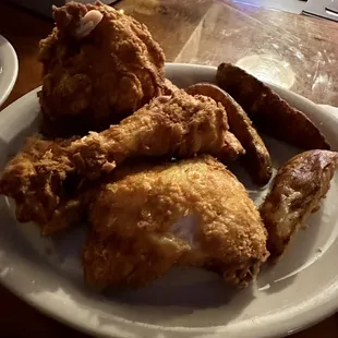 Amazing Broasted chicken 1/2 chicken two sides $14