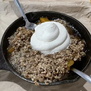 Apple and peach cobbler