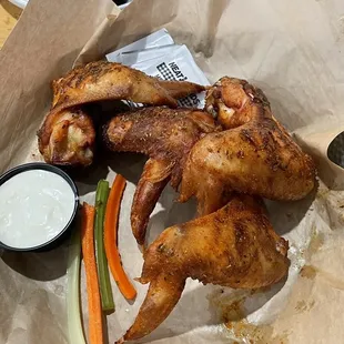 Smoked and fried Wings with Cajun rub