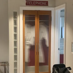 Thought this was cool. This is just a closet but it gives the illusion that&apos;s it&apos;s a telephone booth...