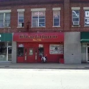 the front of the building