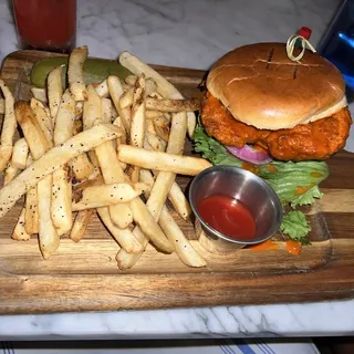 Blue Buffalo Fried Chicken Sandwich