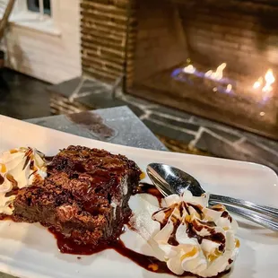 Brownie was warm &amp; delicious!