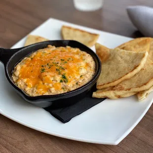 Flaming crab dip