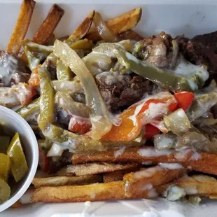 Asada Fries w/jalapenos on the side