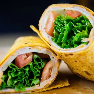 Freshly made wraps