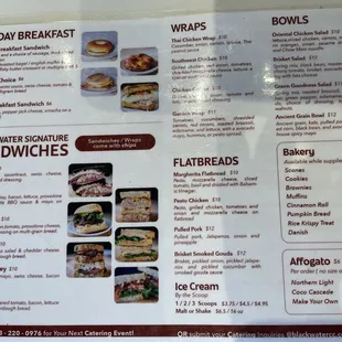 The food menu
