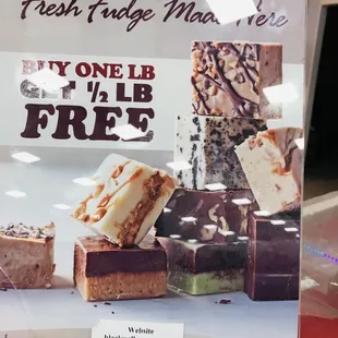 Buy one pound and get 1/2 pound free