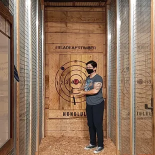 My wife showing off her Nordic or Celtic or Ax throwing roots.