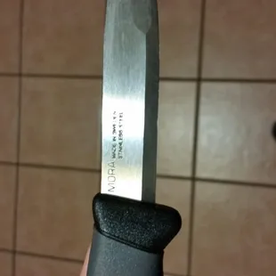 The blade has a nice taper to it.  Good for processing animals or whittling wood