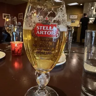  glass of stella artois