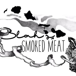 a black and white drawing of a dog and a fish