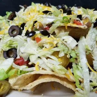 a plate of taco salad