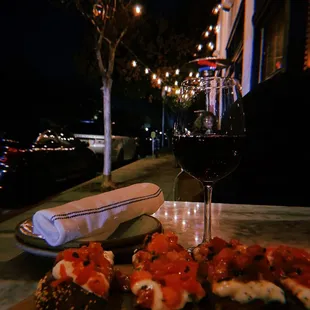 Bruschetta &amp; wine