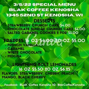March, Frappes, Desserts, Lemonade